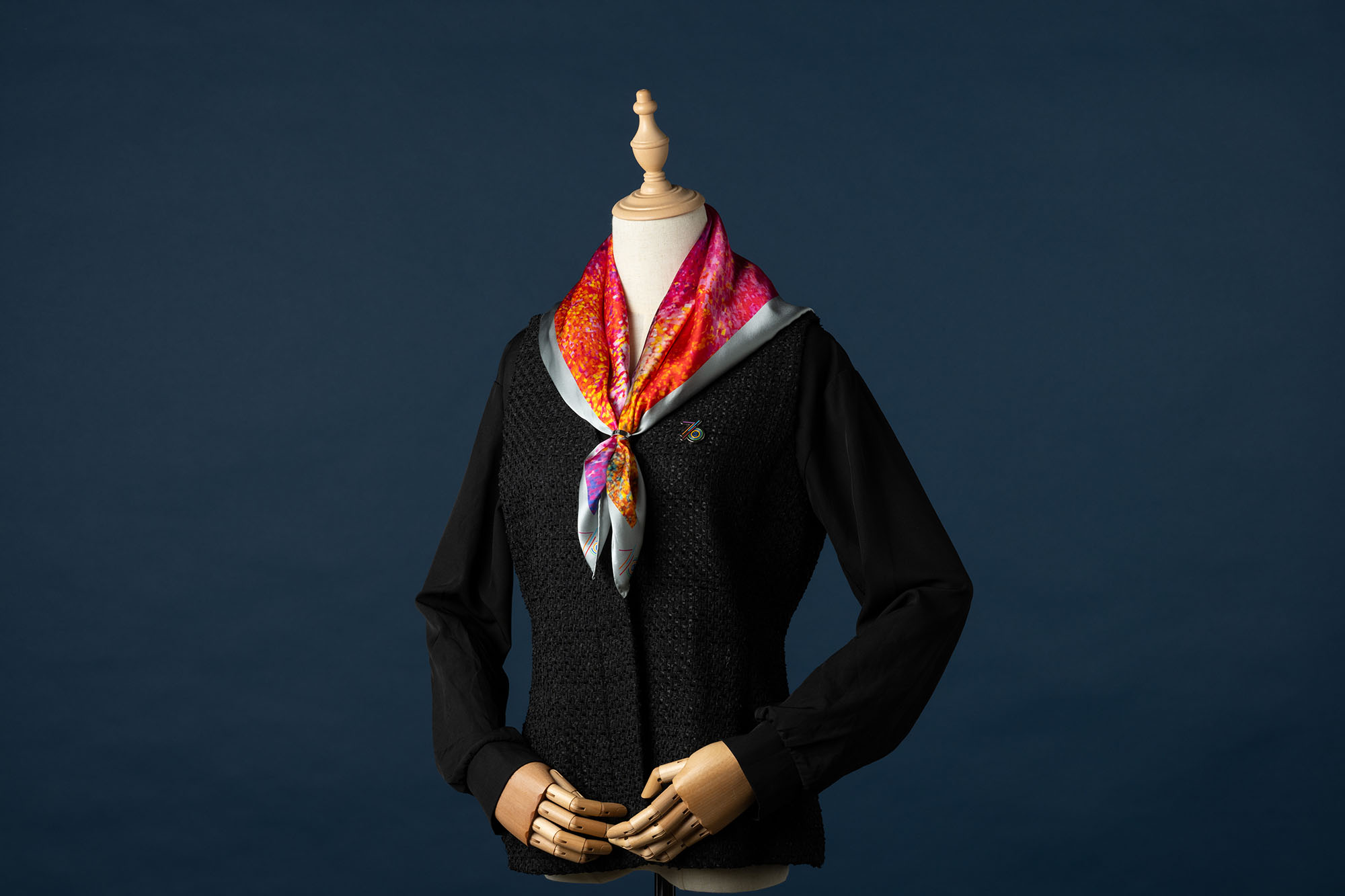 Luminous Rhyme Silk Scarf Gift Set 65 (Pink/Purple)